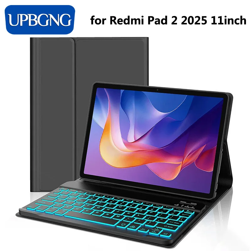 

Чехол-клавиатура для Redmi Pad 2, 11 дюймов, 2025 г., беспроводная клавиатура с подсветкой и защитным чехлом для Redmi Pad SE 2 11 дюймов, аксессуары
