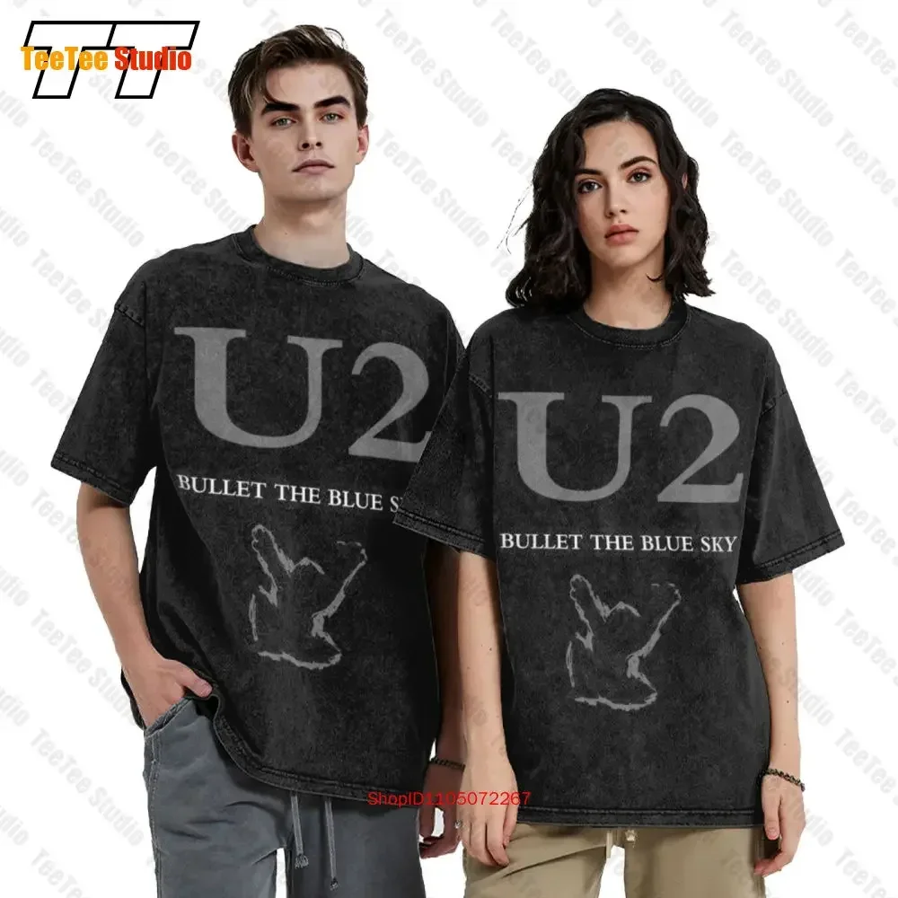 Vintage Oversized T-Shirt U2 Joshua Bullet White 5L7I
