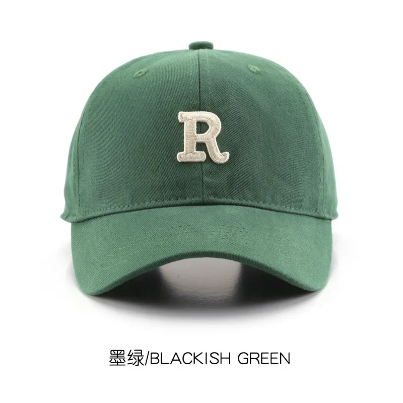 Berretto da Baseball in cotone per uomo e donna Fashion Letter "R" Patch Hat Casual Hip Hop Snapback Hat Summer Sun Caps Unisex