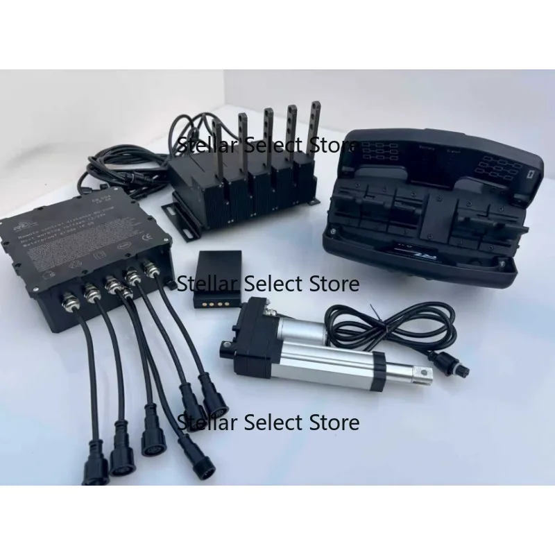Wireless Remote Control Kit for Truck Crane 4/5/6 Lever Joystick With Clutch Actuator 12V 24V Industrial Remote Controller