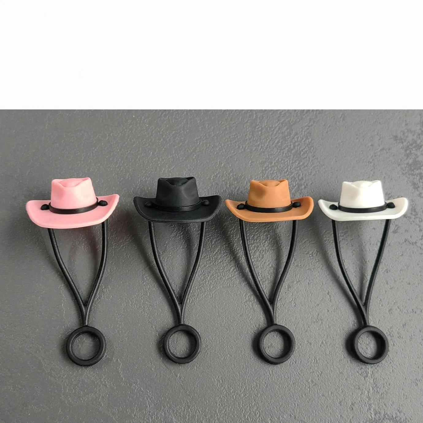 1 قطعة قبعة رعاة البقر السيليكون الصغيرة القش يغطي غطاء متوافق مع كوب ستانلي 30 40 أوقية لطيف مضحك بهلوان القش توبر اكسسوارات