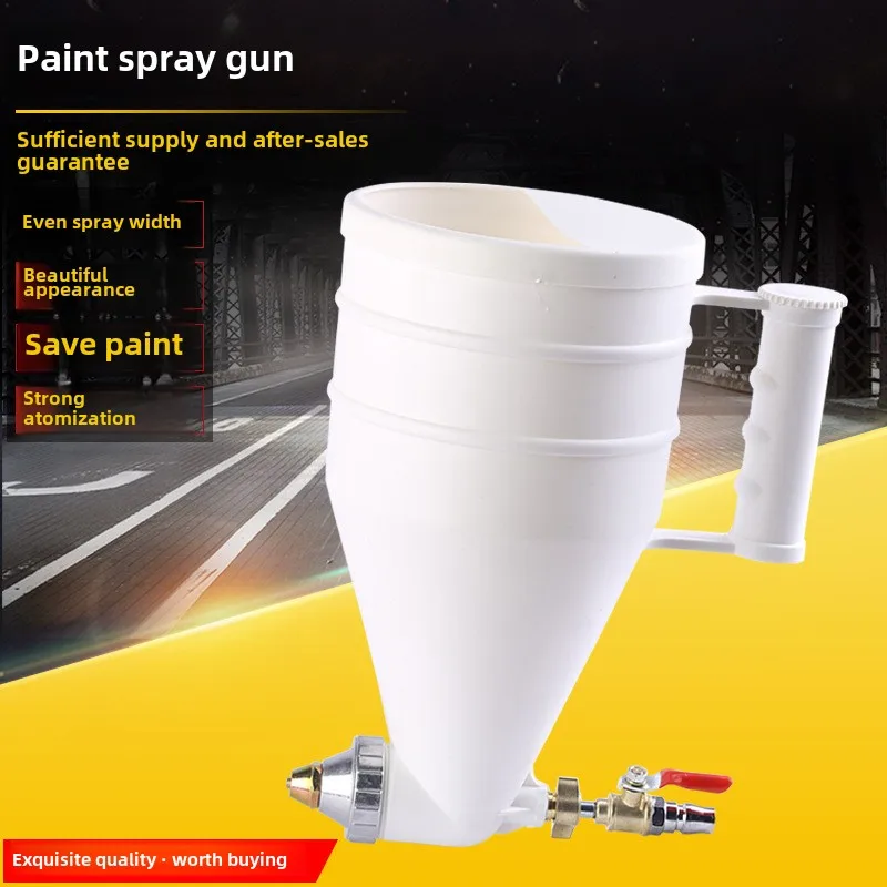 Professional Paint Spray Gun with Extra Hard Steel Needle and Genuine Stone Paint Spray Pot for High-Quality Coatings