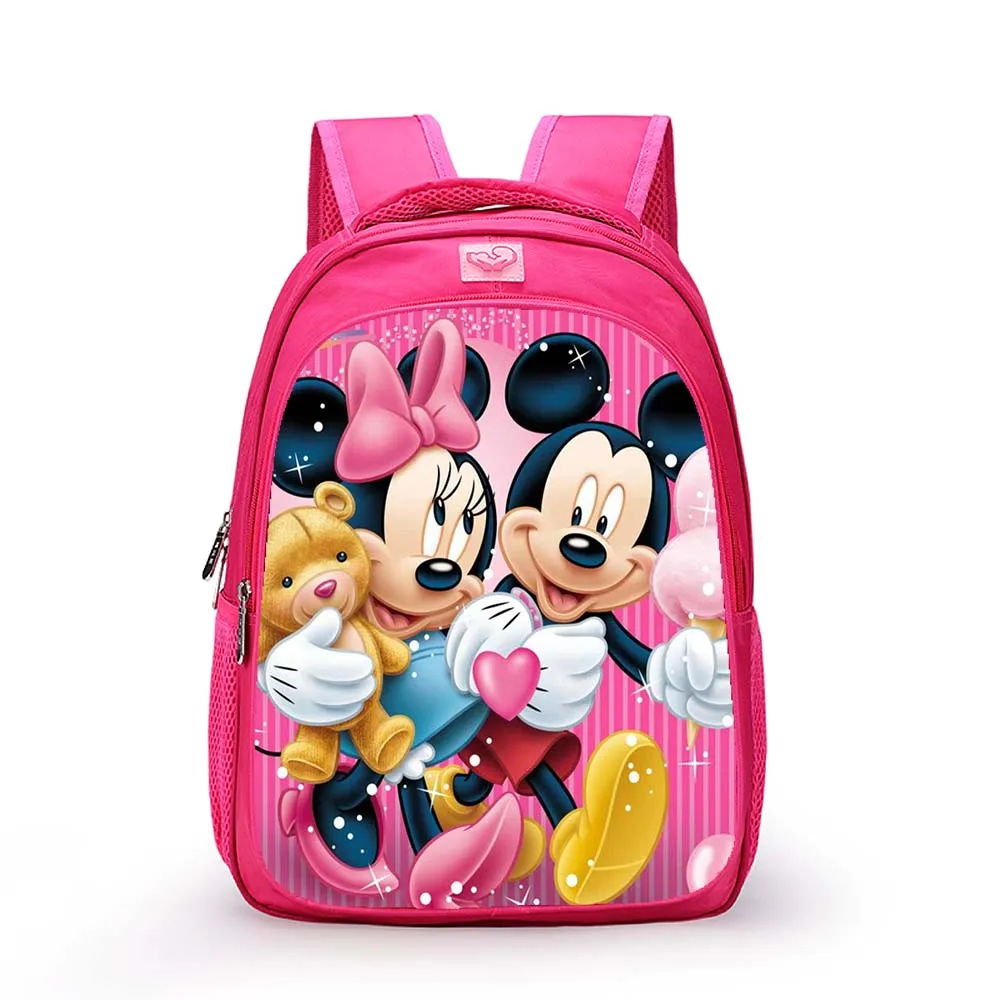 

14 inch Disney Mickey Minnie 3D Children Backpack Primary School Bags for Boys Girls Kindergarten Schoolbag Kids Cartoon Mochila