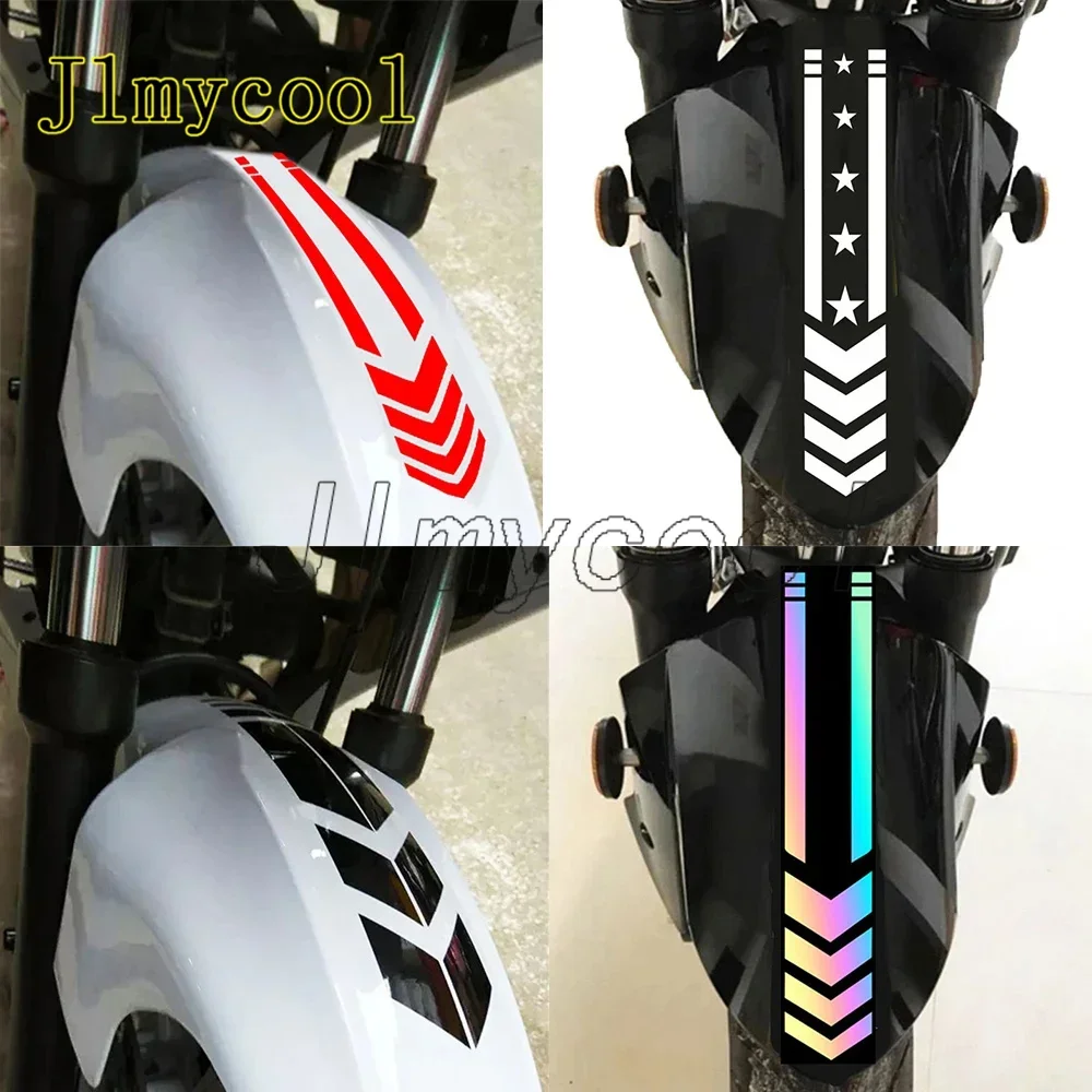 Motorcycel Fender Stripe Vinyl Sticker Motor Body Star and Arrow Stickers Strip Decal 34cm*5.5cm