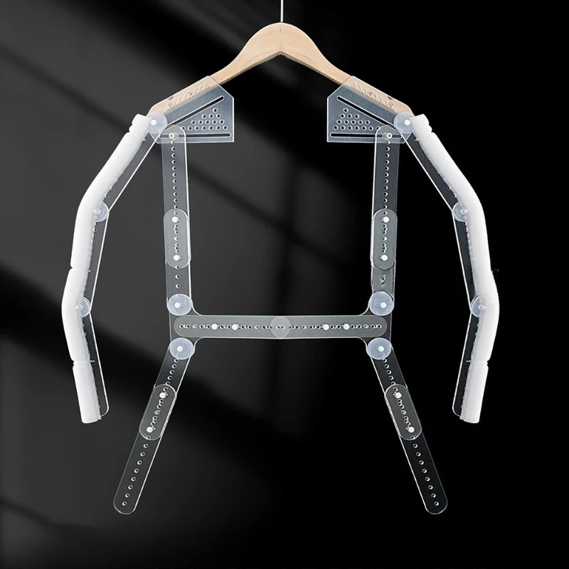 

Adjustable Garment Hanger Professional Clothing Display Multi-Pose Fashion Photography Prop Versatile Outfit Styling Support
