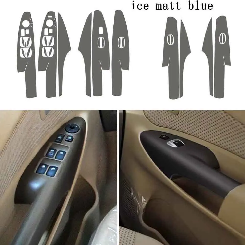 

Car Styling Black Carbon Decal Car Window Lift Button Switch Panel Cover Trim Sticker 4 Pcs/Set For Hyundai Tucson 2005-2013