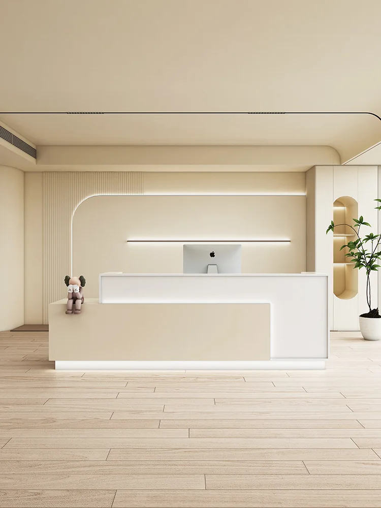 Light luxury beauty salon clothing store checkout page bar counter yoga studio training institution simple modern front desk