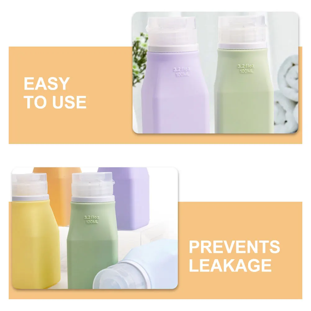 

Silicone Travel Empty Shampoo Portable Skincare Storage Liquid Dish Soap Hand Soap Dispenser For Bathroom Dispenser Container