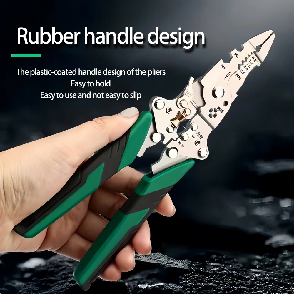 متجرد الأسلاك طوي كابل القاطع المتعرية كماشة متعددة الوظائف أداة اليد الكهربائية لقطع الأسلاك العقص لف