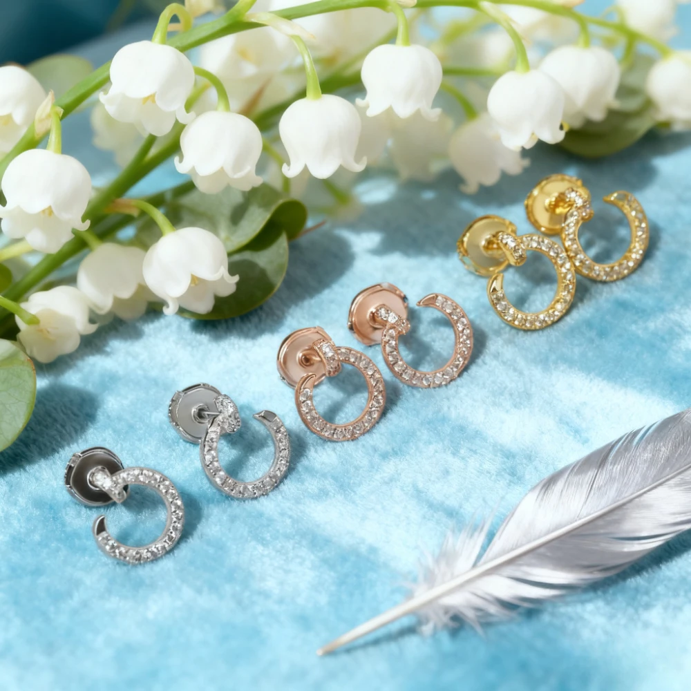 

Hot selling new mini nail earrings women's fashion simple exquisite luxury brand jewelry party couple gift 2025 Trendy Jewelry