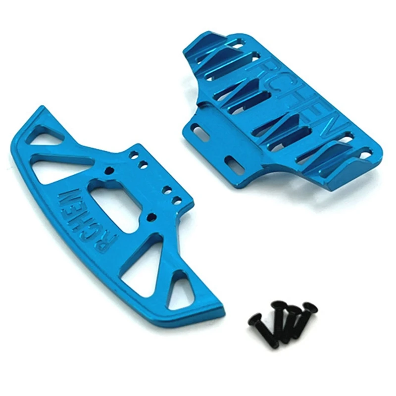 Suitable For 1/28 284010 284131 K989 K969 RC Car Metal Upgrade Front And Rear Bumper RC Car Parts Blue