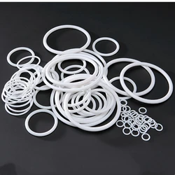 Custom PTFE O-Rings, Chemical & Heat Resistant Gaskets for High-Temperature Sealing, Non-Stick, White