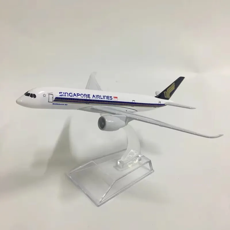 1:400 Scale Singapore Airlines A350 Die-cast Metal Replica 16cm Airplane Model Children's Gift Boy Toys