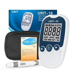 URIT 10 Home Uric Acid Monitor With 25/50pcs Test Strips & Lancets For Gout and High Uric Acid Detection Measure Uric Acid Meter