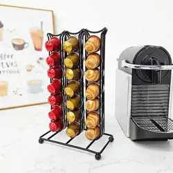 1PCS Coffee Capsule Holder Storage Organizer Solid Base Holds 42 Coffee Pods Easy Access Espresso Pod Holder For Home and Office