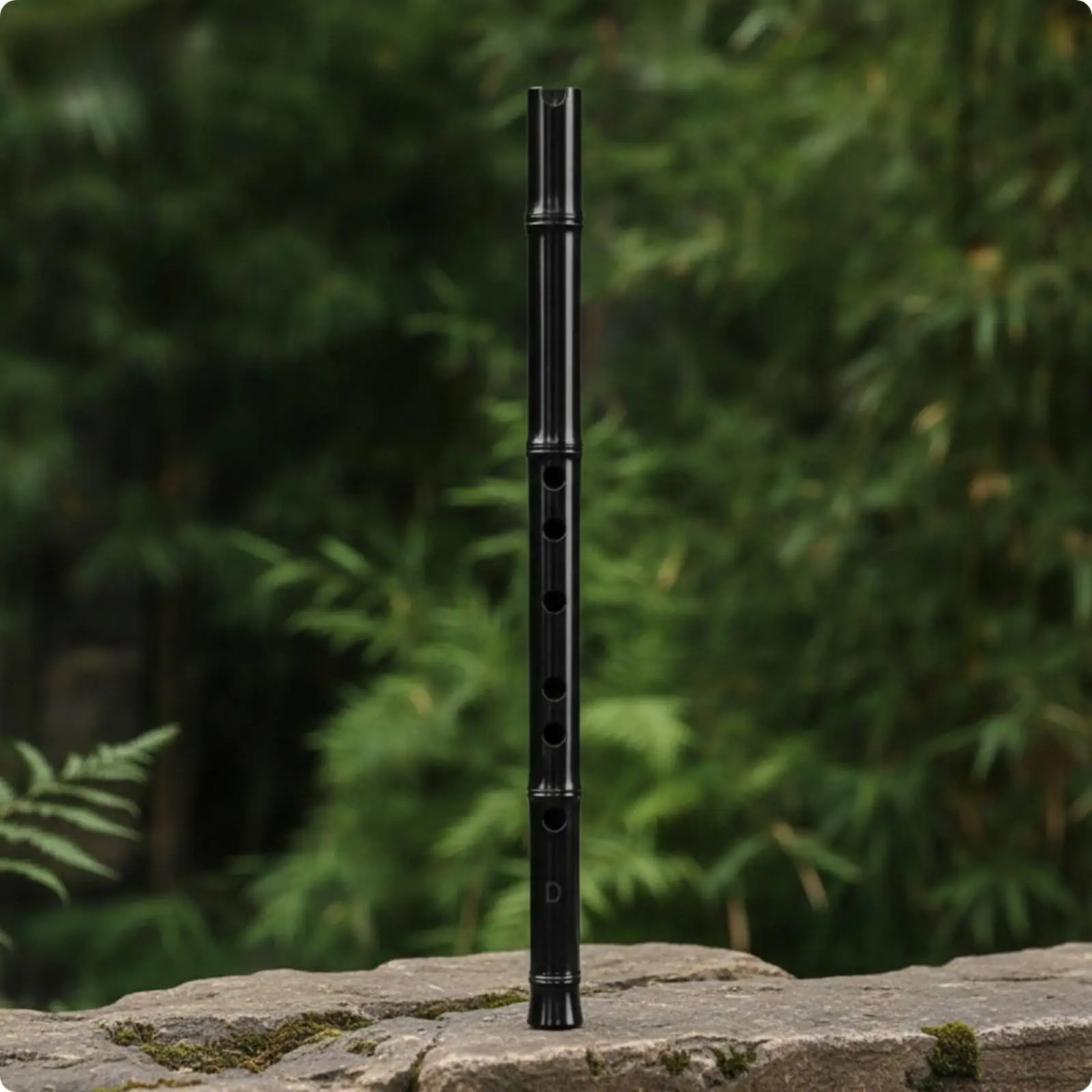 Black Resin Dizi Flute Detachable Mouthpiece Wind Instrument Lightweight Wipe Clean Surface for Adult Student Training