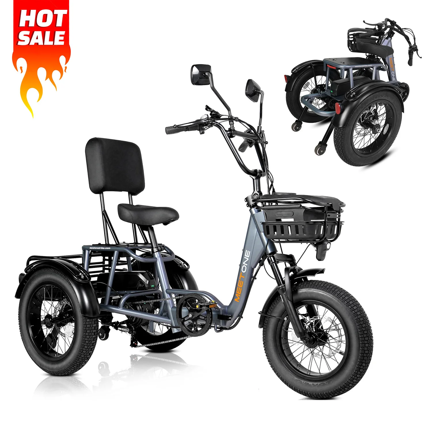 750w Motor Conversion Kit for Adults Foldable Electric Drift Trike Golf Road Cargo Tricycle for Motorcycle Golf