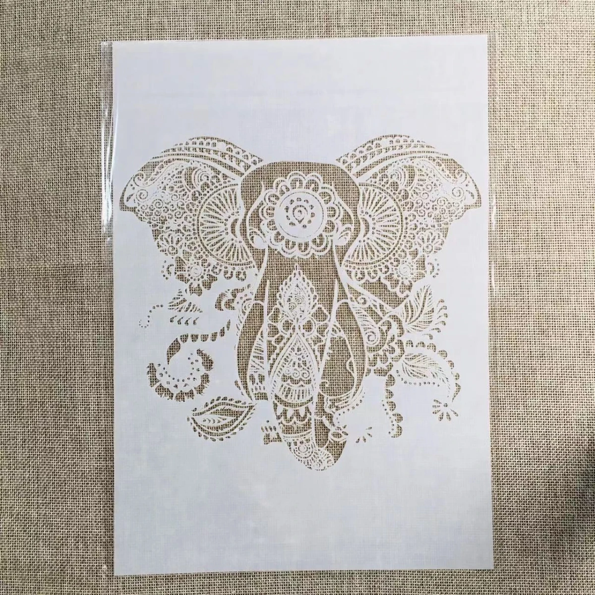 A4 29cm Mandala Lion Elephant Lady DIY Layering Stencils Wall Painting Scrapbook Coloring Embossing Album Decorative Template