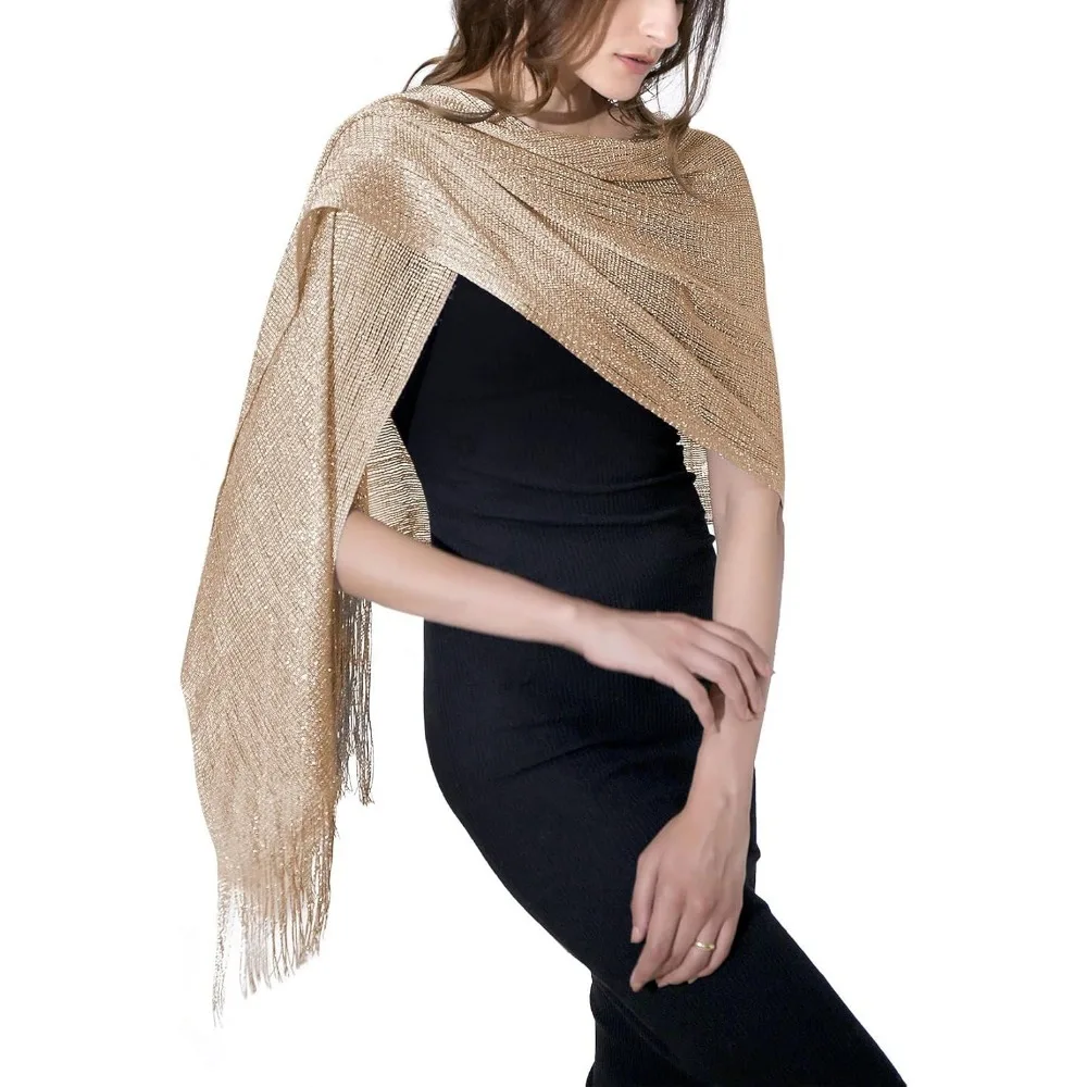 

Ladies' shiny scarves and shawls are perfect as gifts for Christmas, Thanksgiving, Mother's Day, New Year, or birthdays