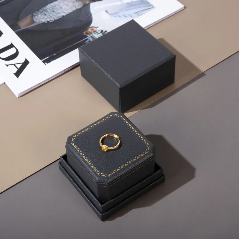 New octagonal jewelry box proposal ring necklace earrings box classic pendant bracelet box high-grade jewelry storage box