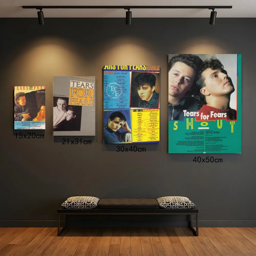band T-Tears for Fears-S Poster Self Adhesive Wall Decor for Modern Home Cafe Office and Bar