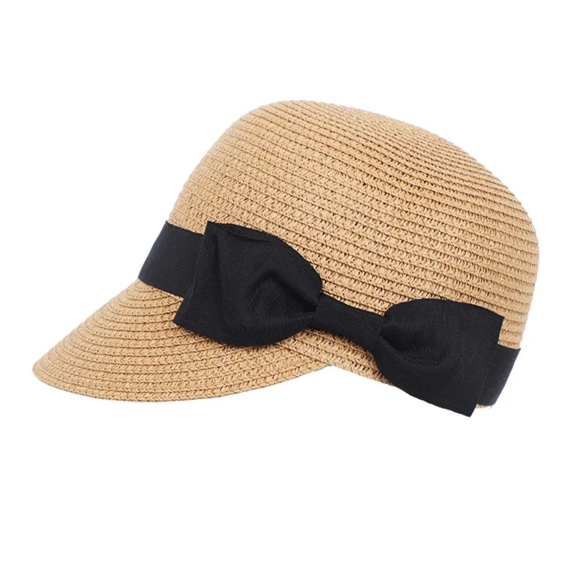 

Fashion casual hat bow dome women's cap travel sunshade sun protection beach straw hat