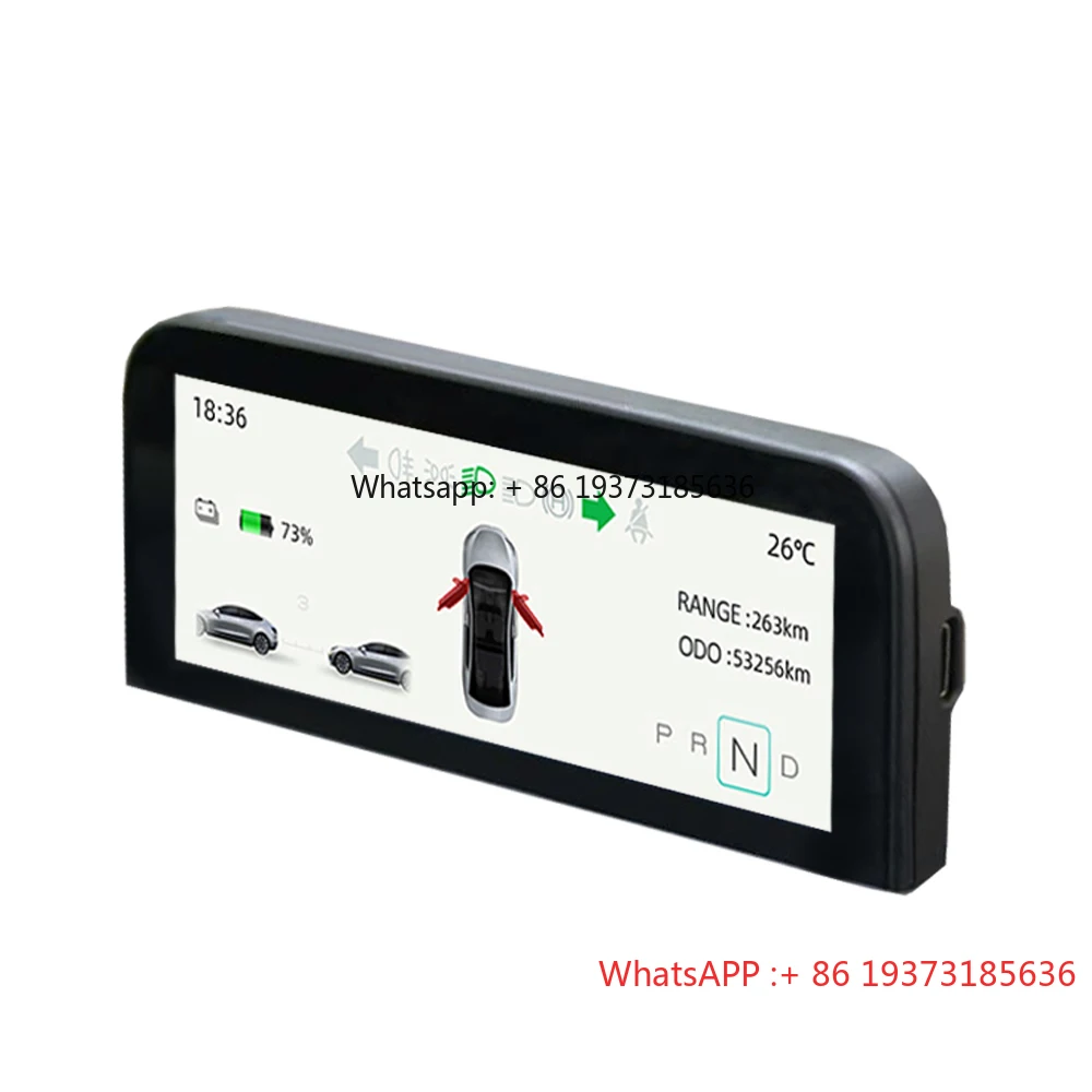 Super Performance Hud Armaturenbrett-Display 4,6-Zoll-Bildschirm für Tesla Model 3, Model Y