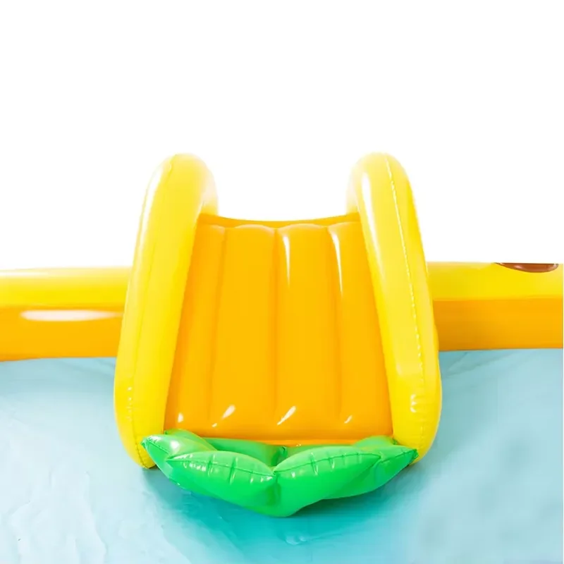 Animal Splash Swimming Pool with Slide Outdoor Inflatable Play Pool for Kids