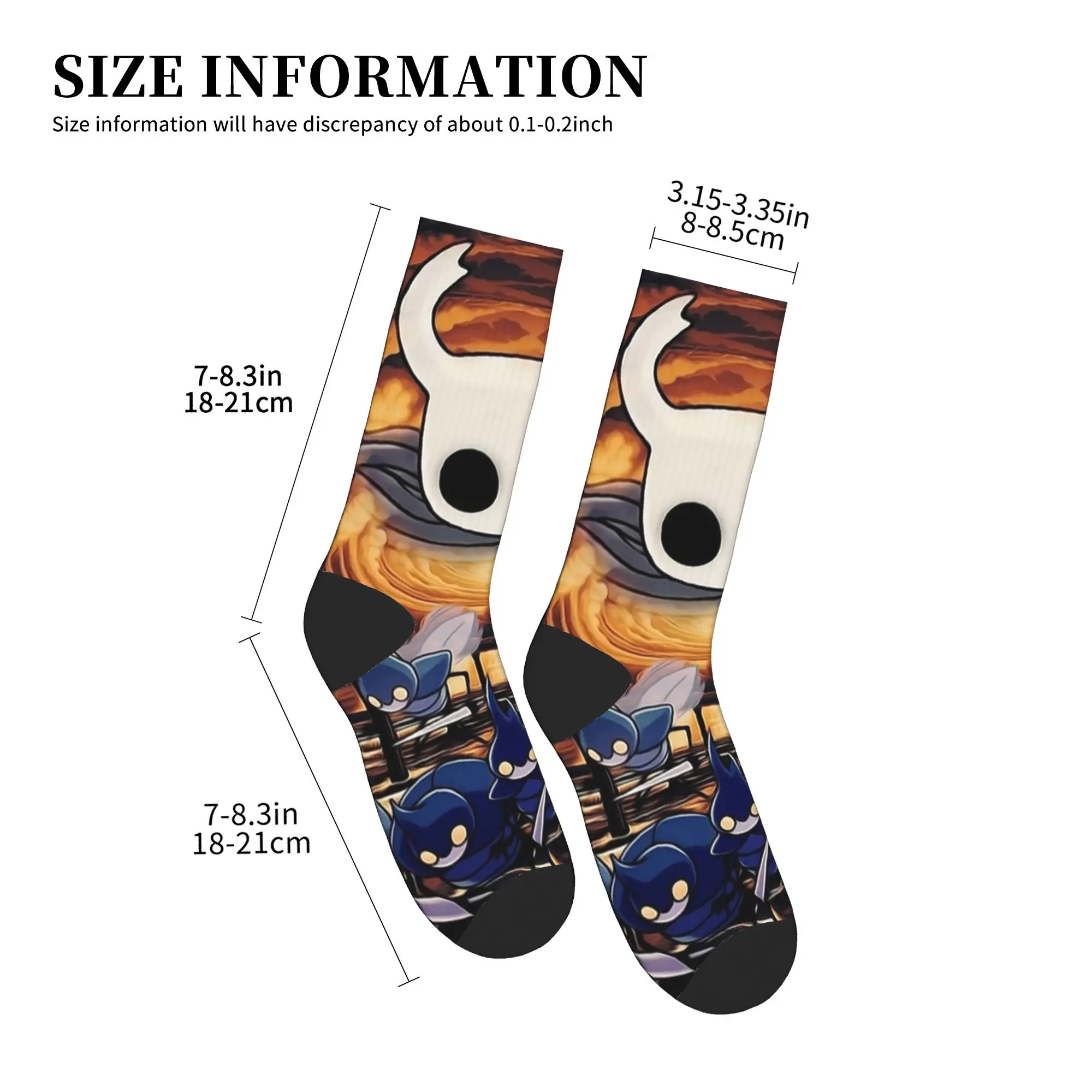 Hollow Knight Japanese Anime Stockings Men Socks Warm Soft Novelty Socks Autumn Running Sports Anti-Slip Graphic Socks Gift