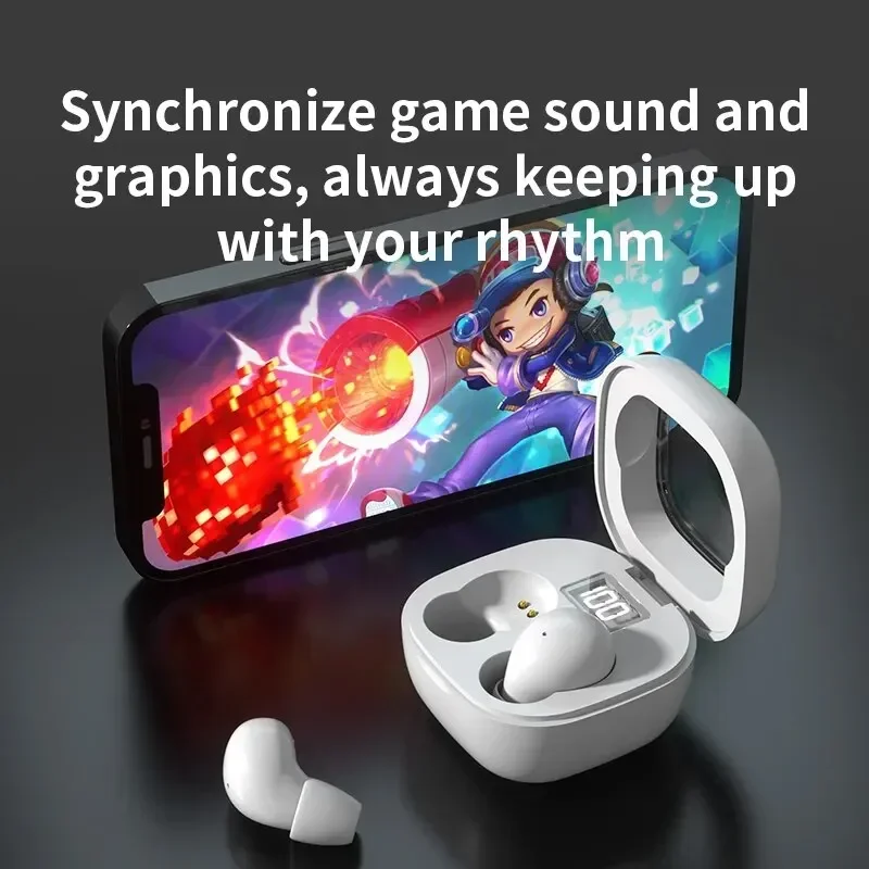 

SK19 Wireless TWS In Ear Bluetooth Earphones Invisible Sleep Earphones with Microphone Noise Reduction HIFI Music Earphones