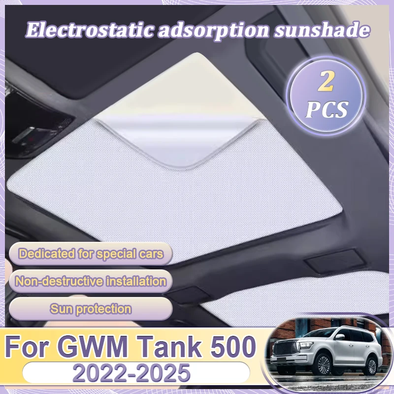 Para tanque GWM 500, accesorios 2025 P03 2022 2023 2024, parasol para techo de coche, adsorción electrostática, parasol para techo solar, piezas de tragaluz