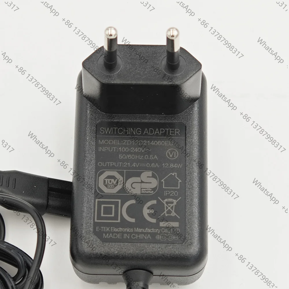 Vacuum cleaner charger ZD12D214060EU 21.4V0.6A For vacuum cleaner power adapter