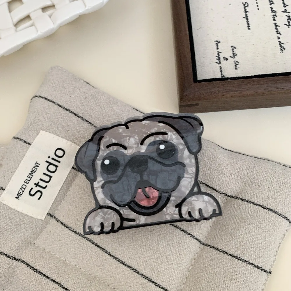 البلدغ الاكريليك الكرتون الكلب مشبك شعر الكورية نمط لطيف شناوزر كراب كليب الإبداعية جرو مشبك شعر امرأة #5