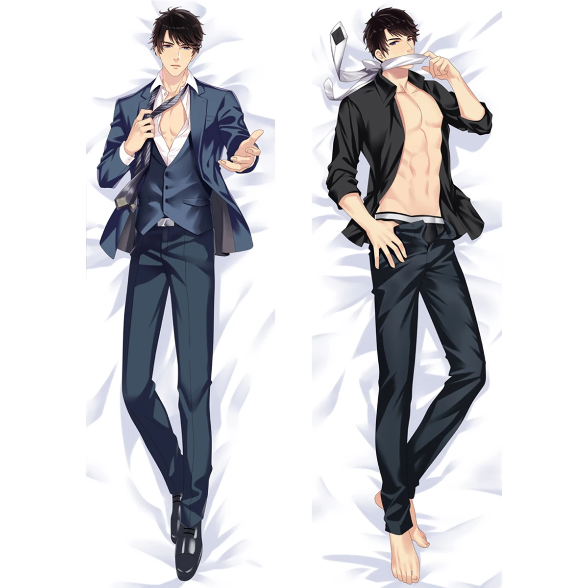 

Anime Cool Boy Love and Producer Shou Haku Dakimakura Kira Simon Pillow Cover Characters Long Life Size Body Pillowcase