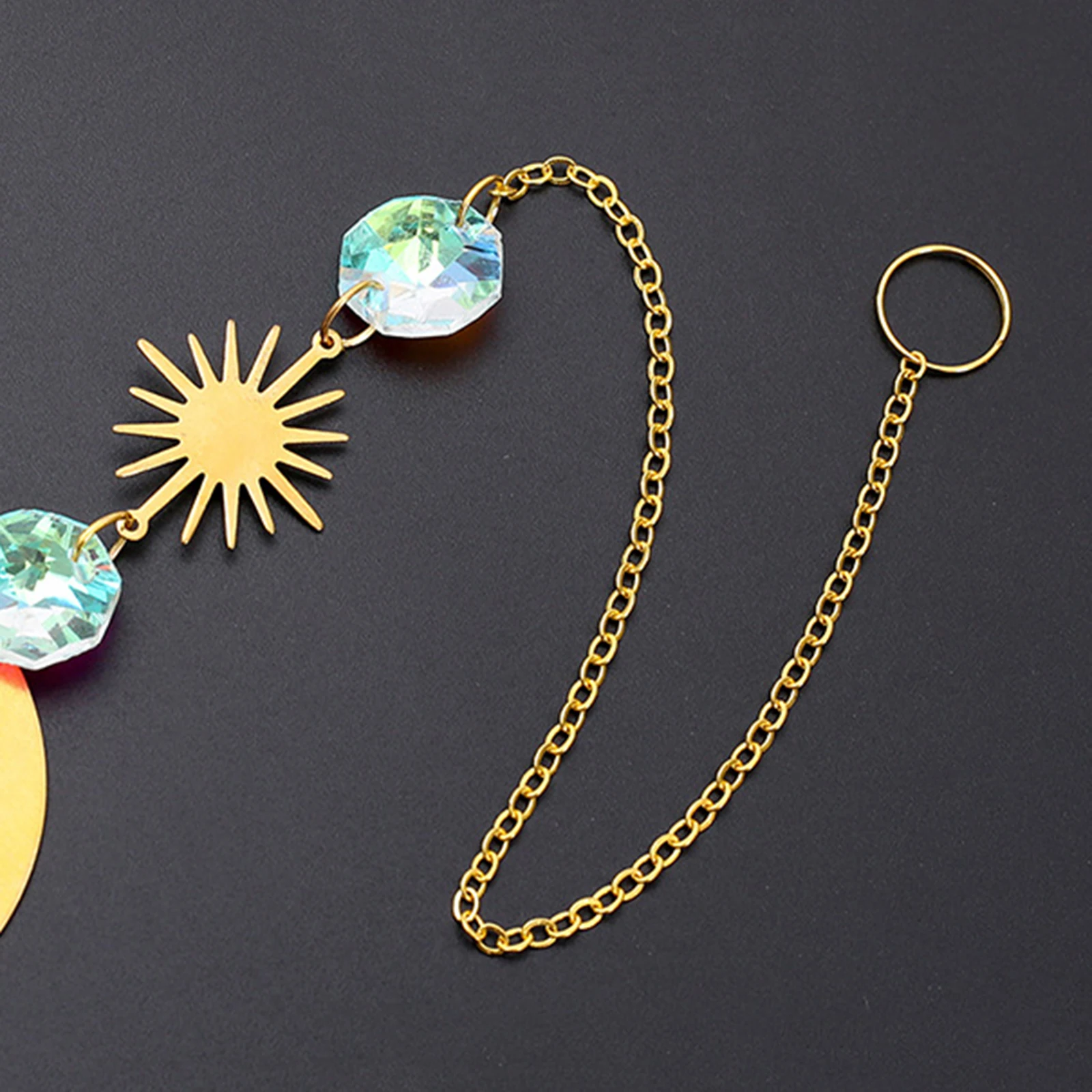 Premium Sun Catcher Crystal Ornament for Home Decor 36cm Length Brighten Windows and Curtains