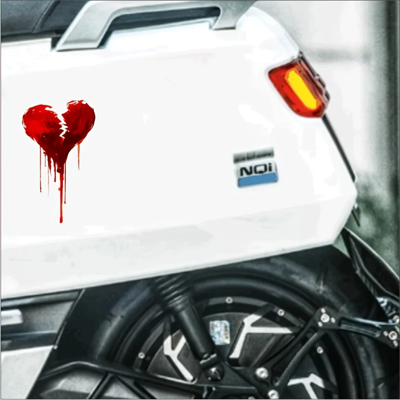 Broken Heart Sad Mood Waterproof Easy Paste PVC Vinyl Sticker Decal Car Body Window Motorcycle Helmet EV Emo Personality Decor