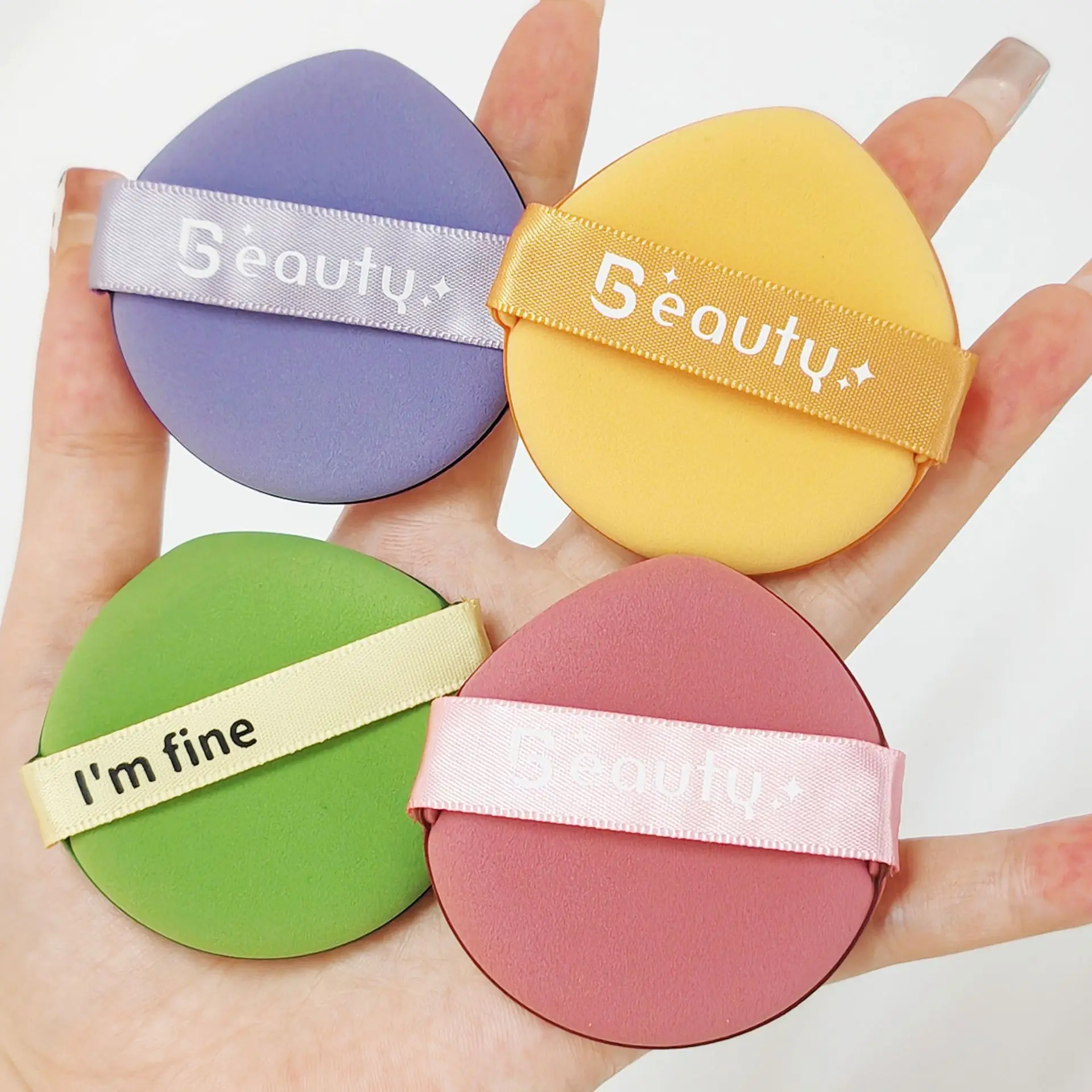 وسادة هوائية منفوخة الخطمي لا تأكل البودرة، أداة مكياج رطبة وجافة فائقة النعومة، مجموعة منتفخة إسفنجية