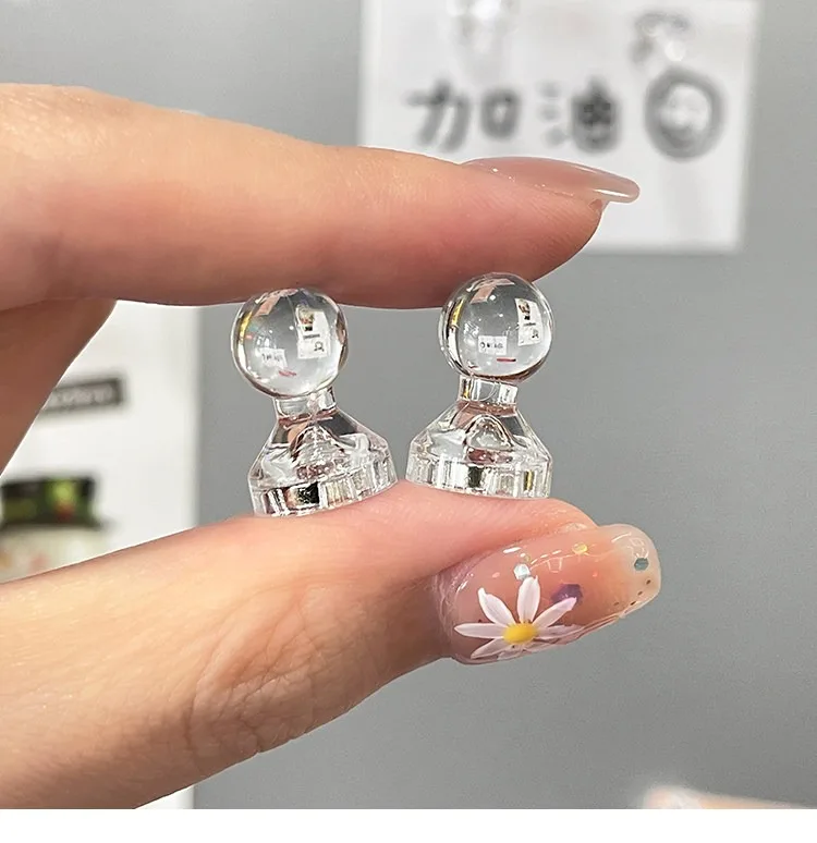 20 Stück Transparente Magnetische Push-Pins Starke Magnete Reißzwecken für Kühlschrank Whiteboard Fotoanzeige Büro Heimdekoration – Detail 3