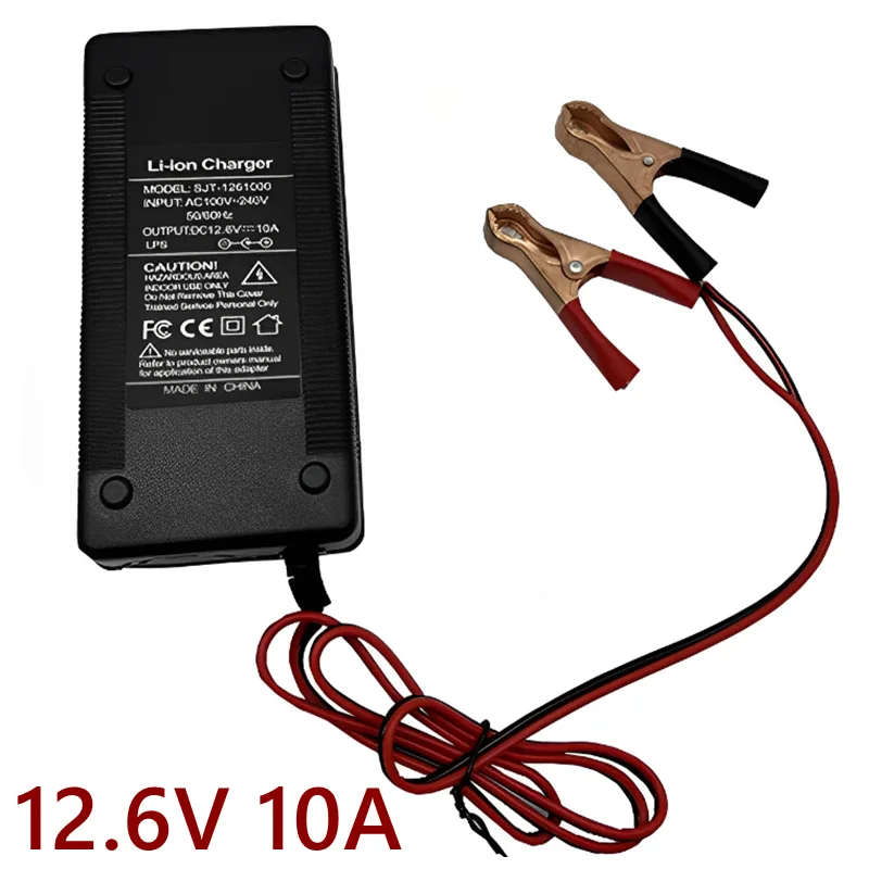 

12.6V 10A 18650 Lithium Battery Charger for 3S 10.8V 11.1V 12V Li-ion Battery Fast Charging Charger with IEC connector