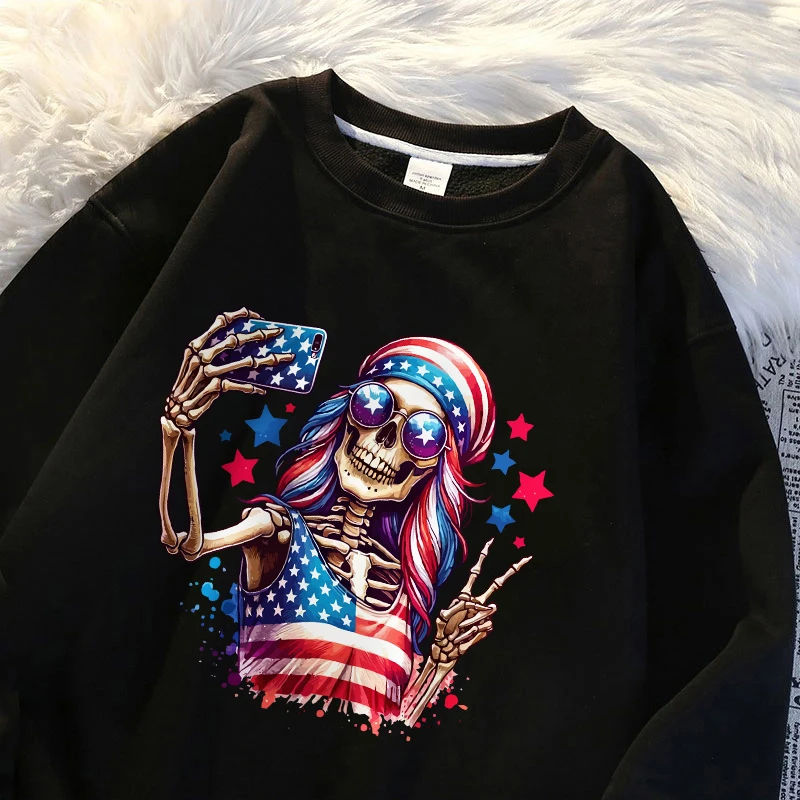 

Photo Of A Beautiful Skeleton Person Sweatshirt Wo Street Oversize Warm Sudaderas Loose Casual Fleece Sudadera Hip Hop S-Xxl S