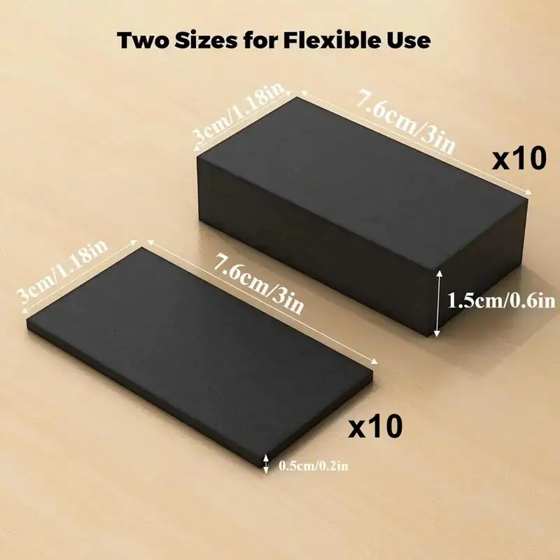 Anti Vibration Wall Protector Pads 20Pcs EVA Foam Double‑sided Adhesive Shock Absorbing Cushion For Bed Sofa Bench Household Su
