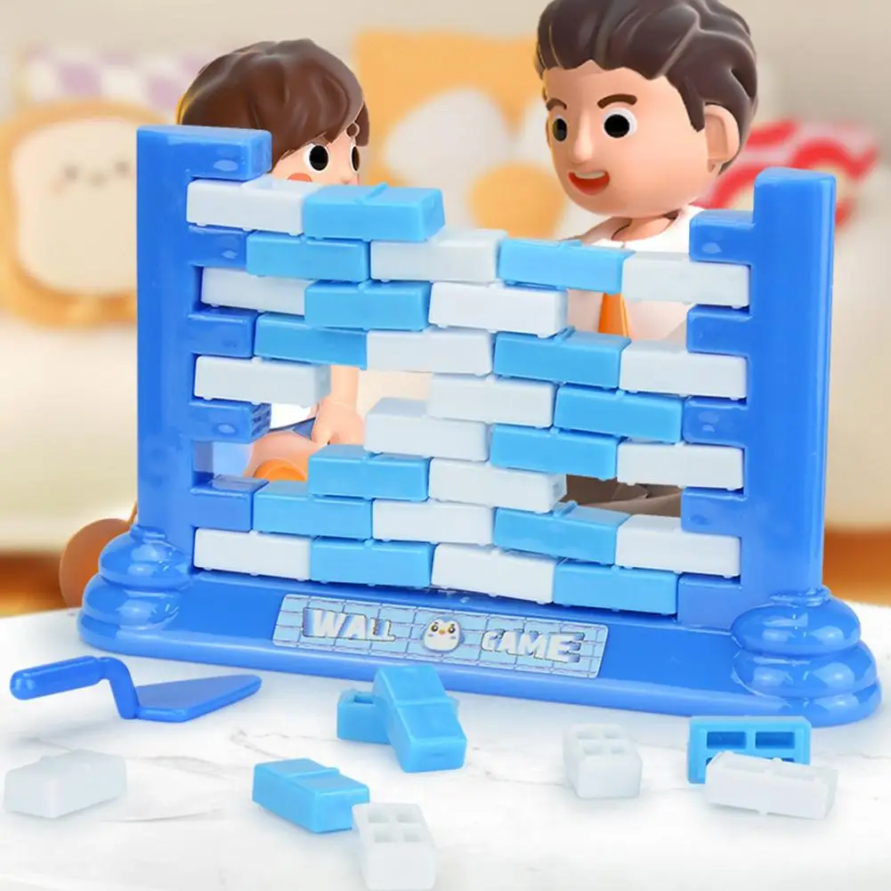 Strategy Building Game Push Brick Toy Push Brick Wall Game Mini Building Blocks Set Educational Stacking Toy for Toddlers