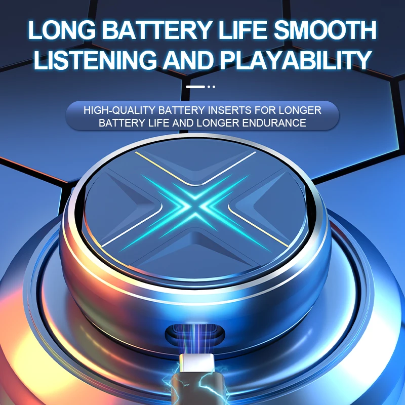 Soleeanre-auriculares inalámbricos para videojuegos, cascos deportivos con anillo de aluminio, aleación de Metal, efecto de luz Starburst