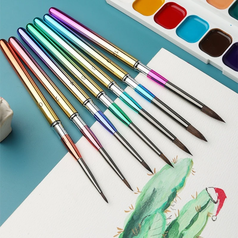 7 шт./набор, кисти для рисования волчьей шерсти