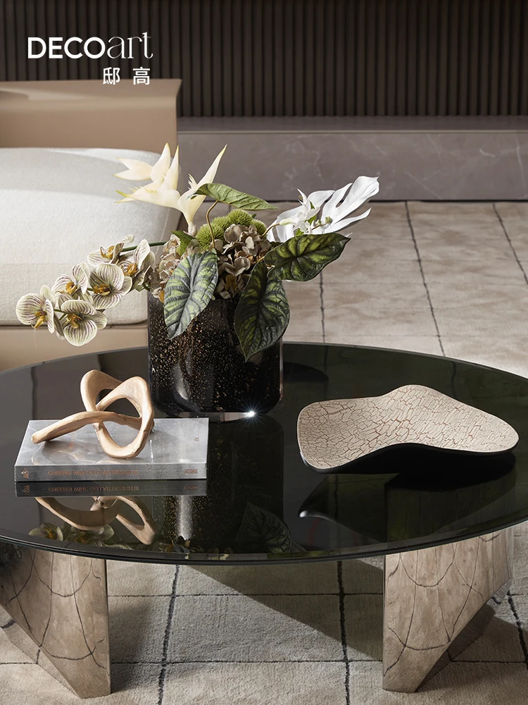 

Modern Luxury Black Gold Glass Flower Vase Decorative Tabletop Restaurant Entrance Decorative Flower Artificial Flower Decora...