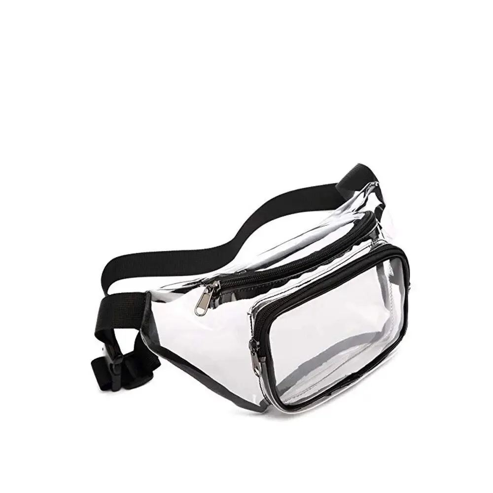 Transparent Waistpack Sports Ground Approved Waterproof Waistpack Adjustable Waistpack Sports, Travel, Beach, Event, Concert Bag