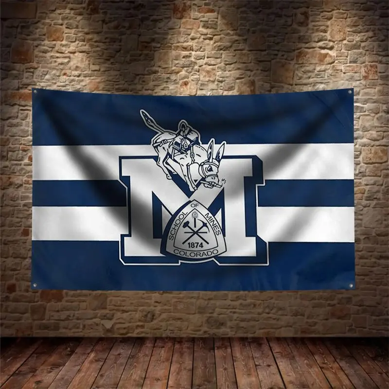 Official Colorado School of Mines Bears Flag Banner College Sports Decor University Football Tailgate NCAA Gift