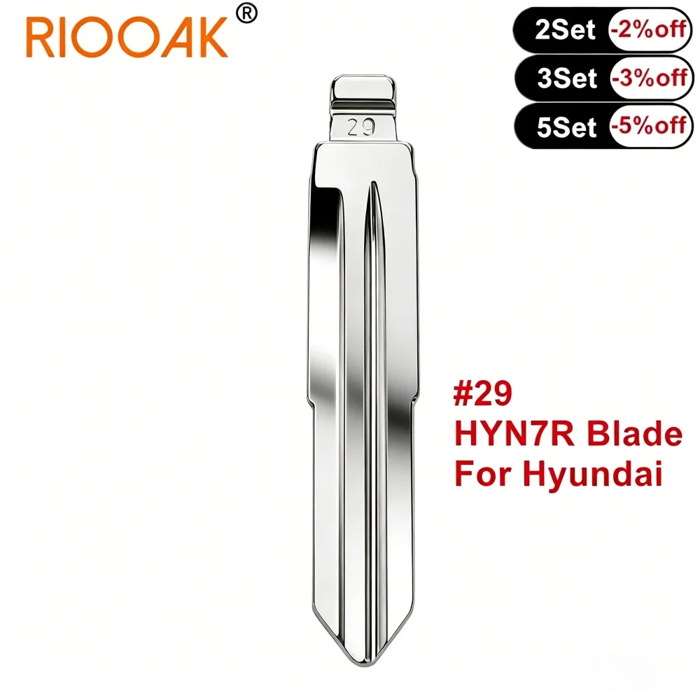 

10Pcs #29 HYN7R Uncut Flip Car Key Blanks Metal Key Blade Compatible With KD VVDI Xhorse Remote Key For Hyundai Sonata Moinca KI