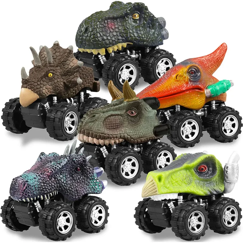 

Hot sale simulate dinosaur model pull-back Mini Monster Truck car parent-child interactive toys for Kids Toddlers birthday gifts