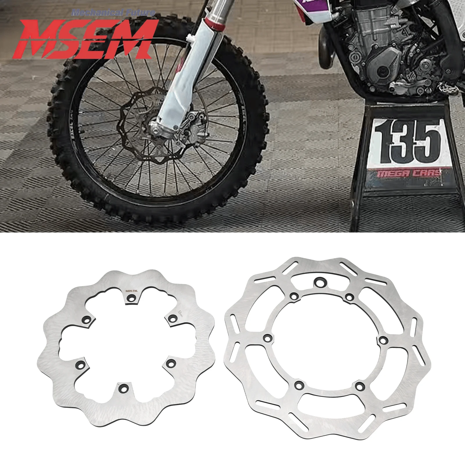 

Высококачественные передние и задние тормоза 260 мм и 220 мм для KTM 125-500 XC XCF XCW SX SXF EXC EXCF TPI Six Days 1994-2023 - Запчасти для мотокросса